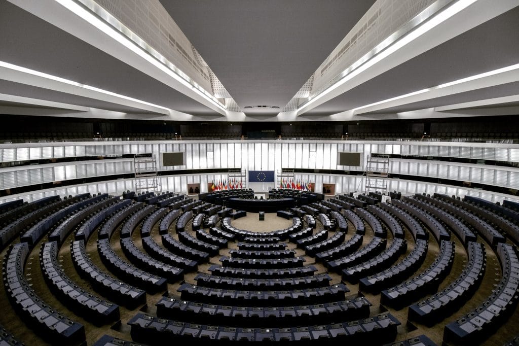 Empty European Parliament