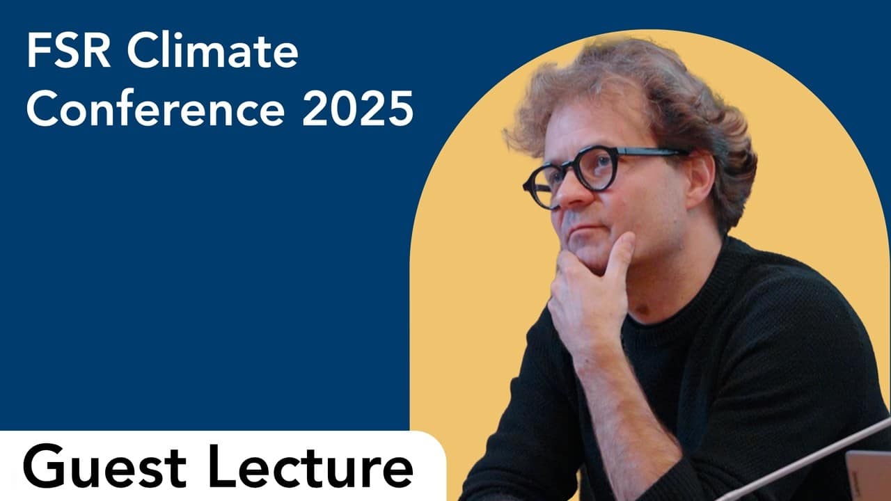 Guest lecture with Milan Ščasný | FSR Climate Annual Conference 2025