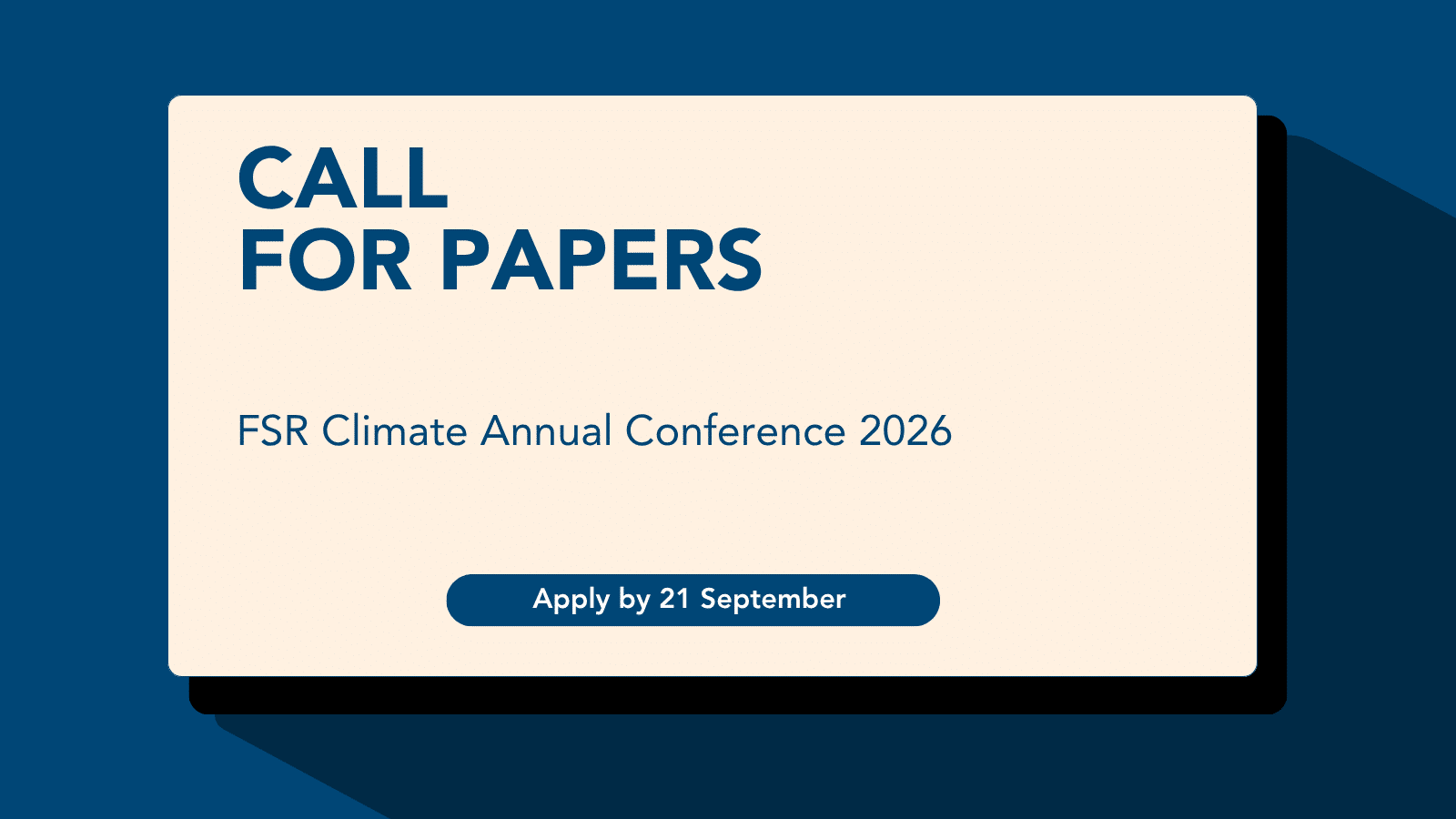 Call for papers for the 2026 FSR Climate Annual Conference