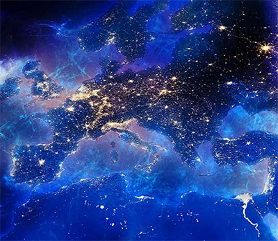 europe from the sky