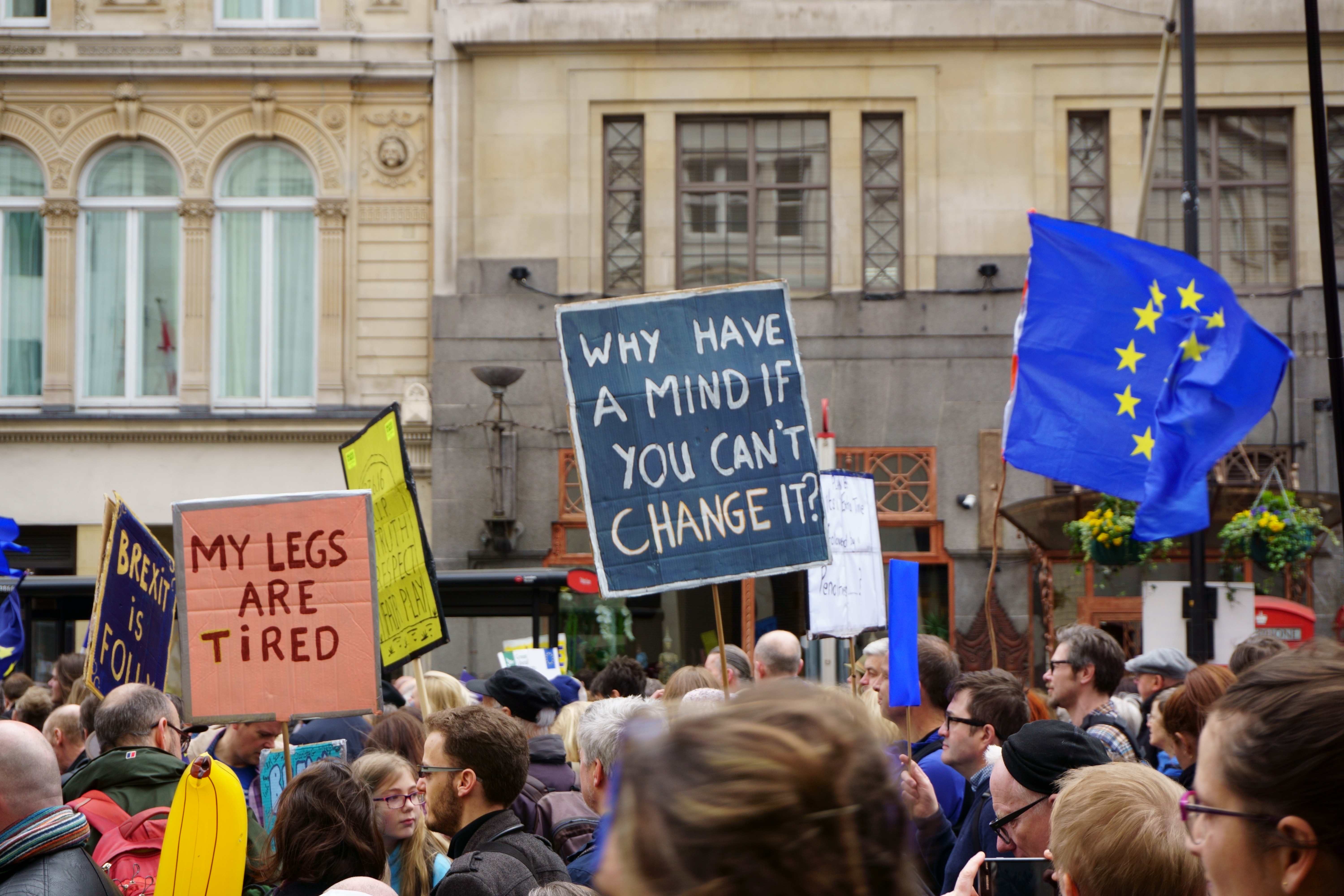 protesters at the stop brexit march